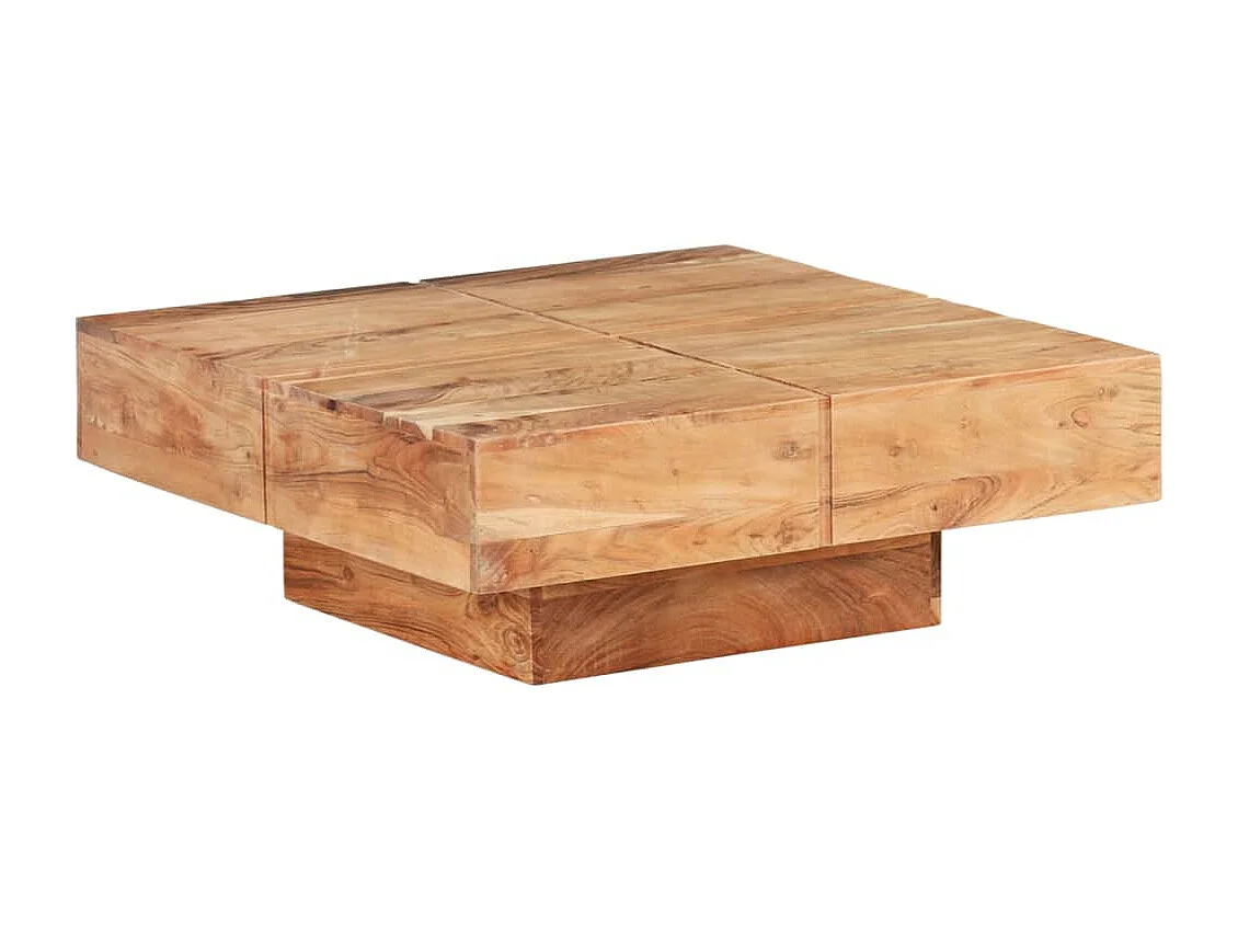 Table basse 80x80x28 cm Bois d'acacia massif