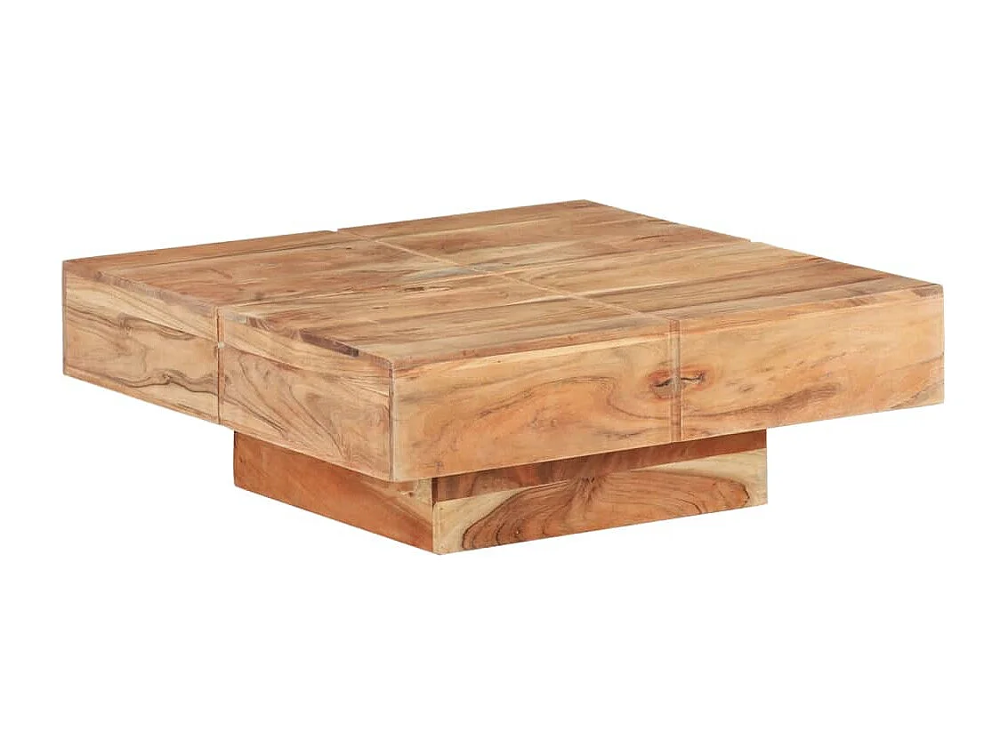 Table basse 80x80x28 cm Bois d'acacia massif