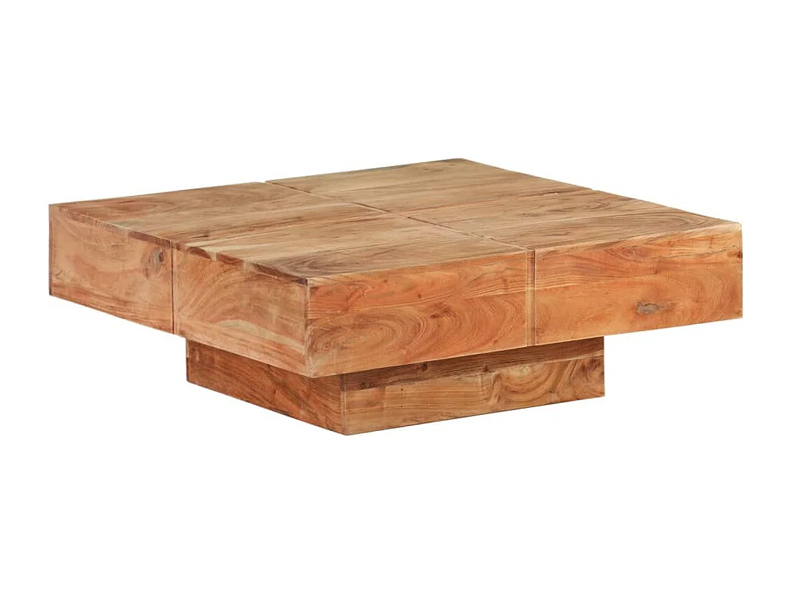 Couchtisch 80x80x28 cm Massivholz Akazie
