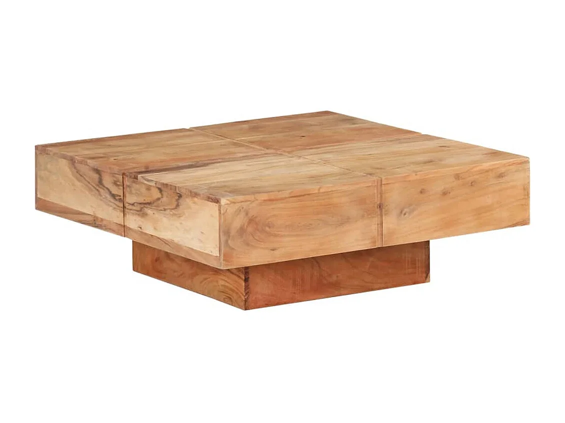 Table basse 80x80x28 cm Bois d'acacia massif