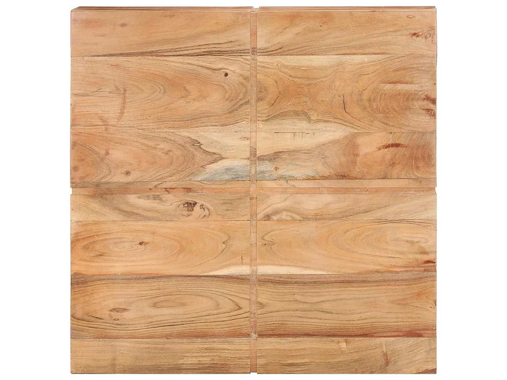 Tavolino da Salotto 80x80x28 cm in Legno Massello di Acacia