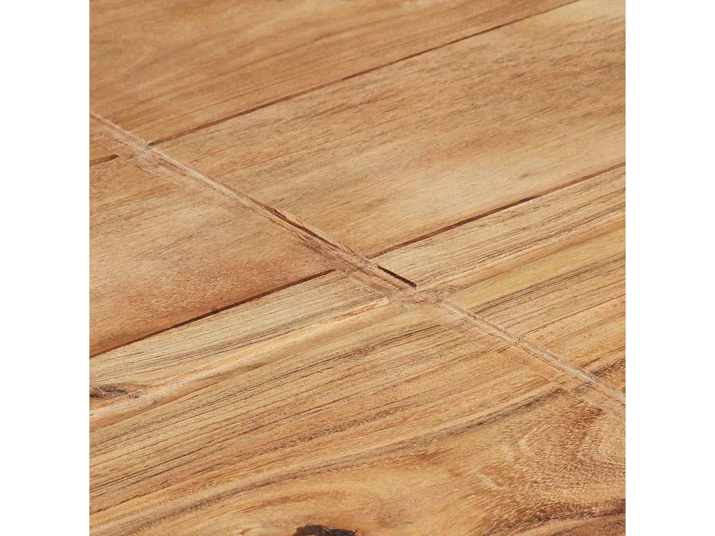 Tavolino da Salotto 80x80x28 cm in Legno Massello di Acacia