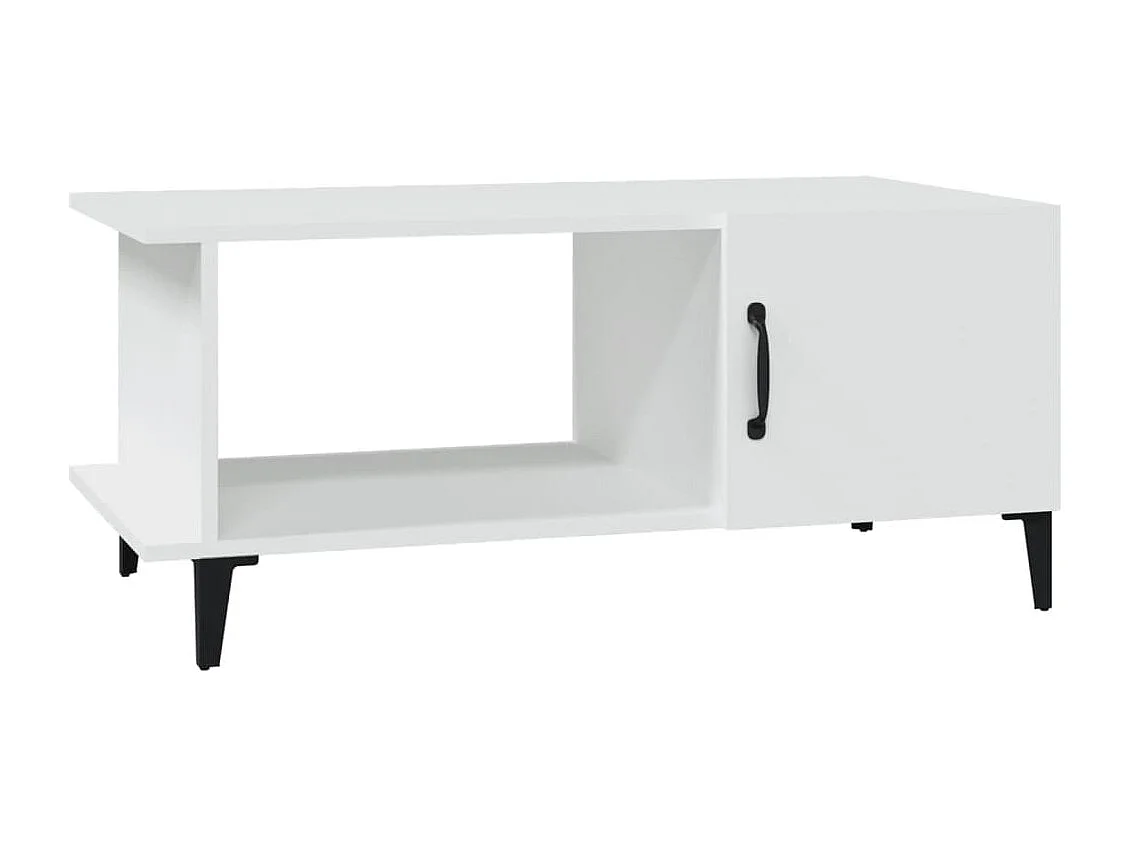 Table basse Blanc 90x50x40 cm Bois d'ingénierie