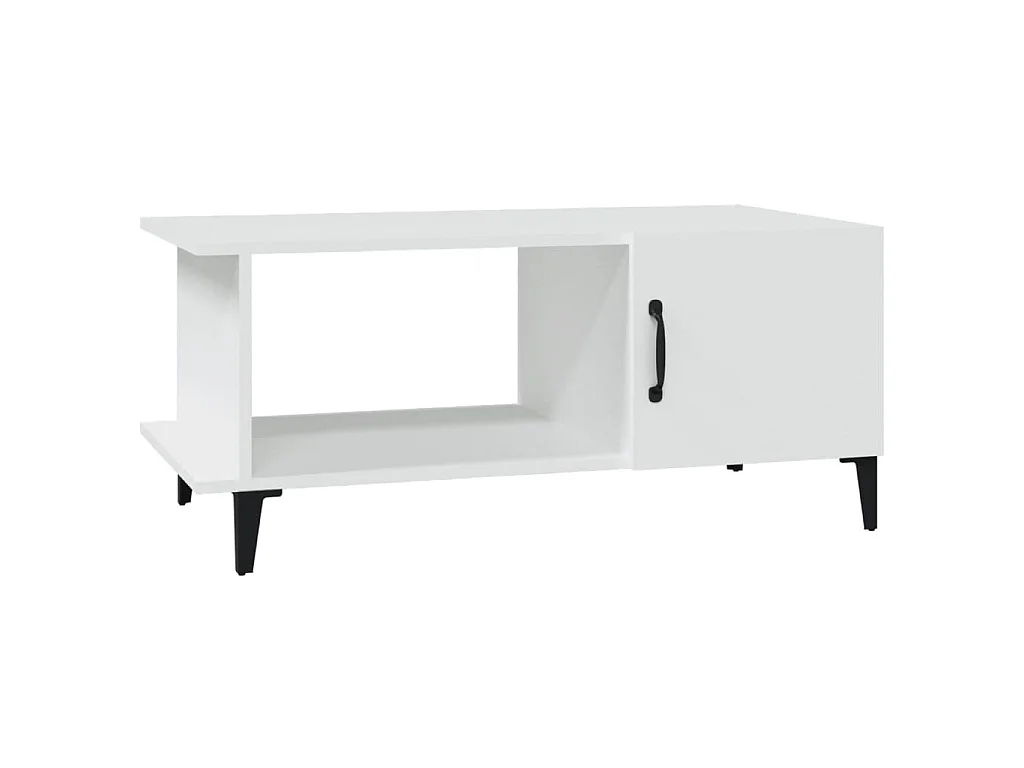 Salontafel 90x50x40 cm bewerkt hout wit