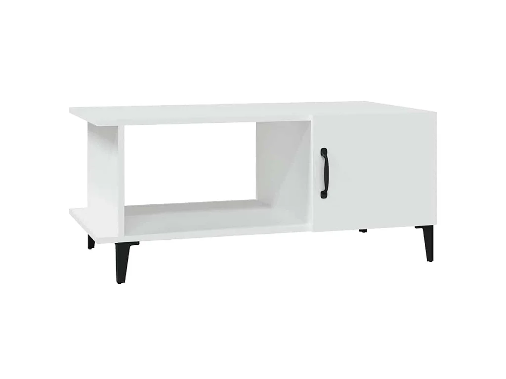 Table basse Blanc 90x50x40 cm Bois d'ingénierie
