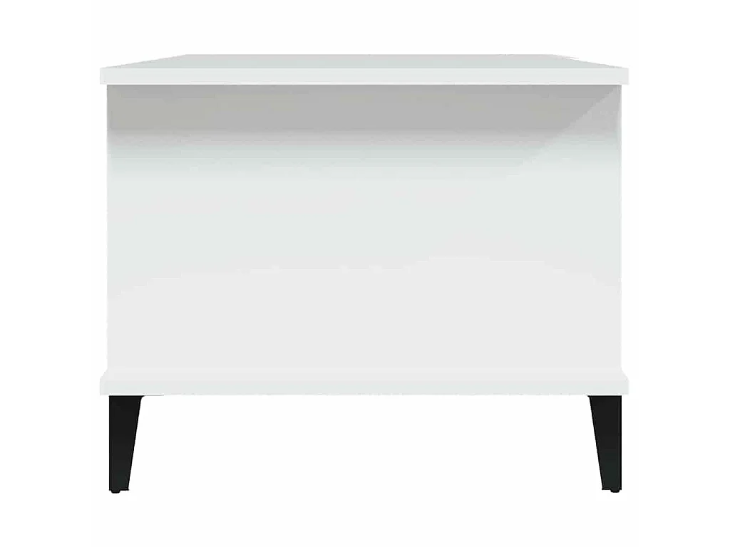 Table basse Blanc 90x50x40 cm Bois d'ingénierie