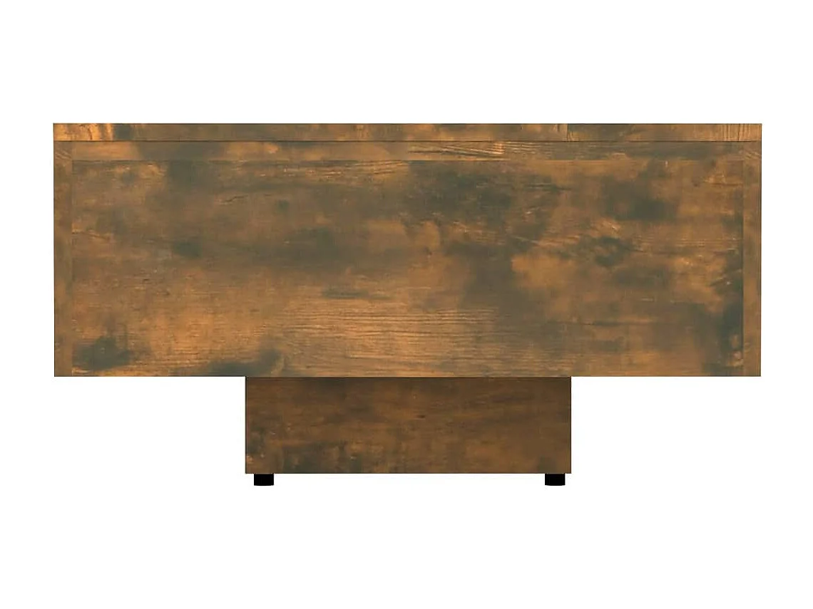 Table basse chêne fumé 100x49,5x31 cm bois d'ingénierie