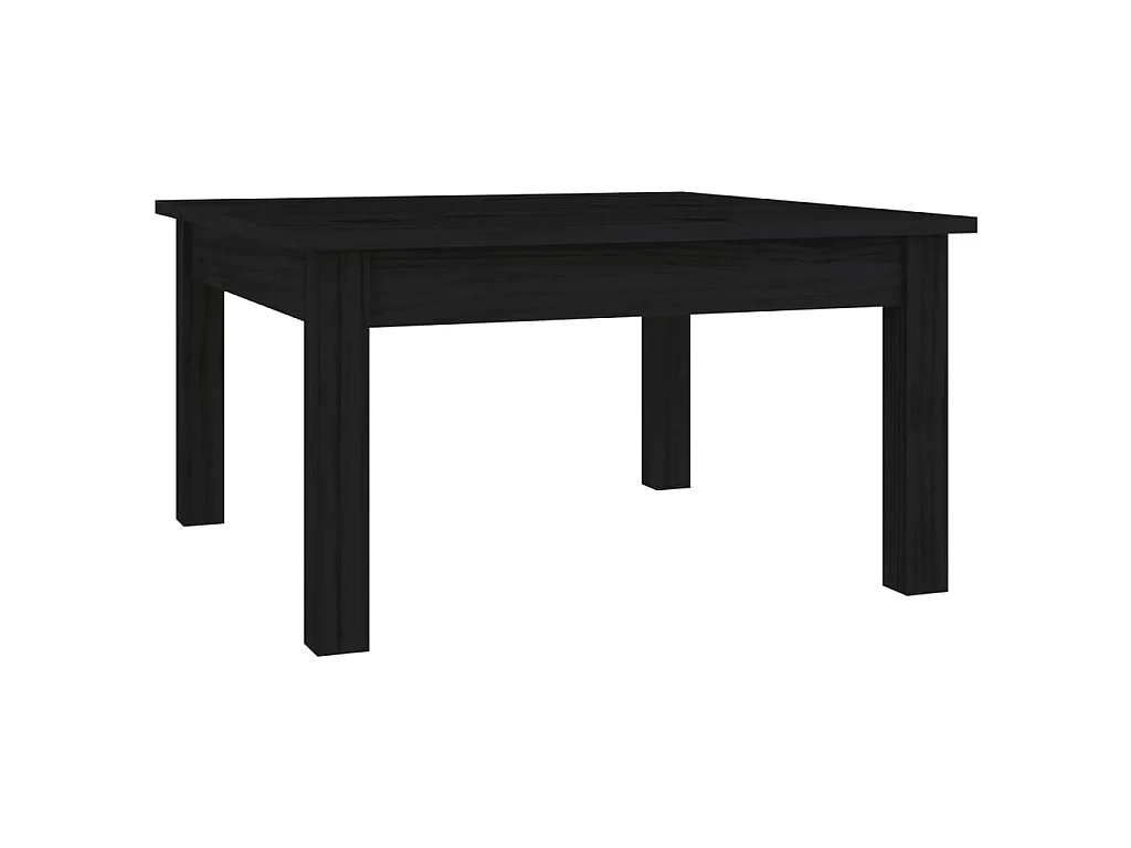 Mesa de centro de madera maciza de pino negro 55x55x30 cm