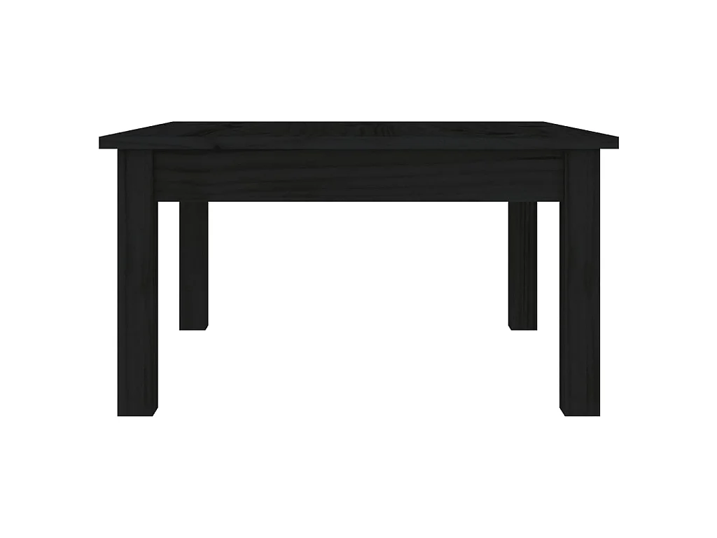 Mesa de centro de madera maciza de pino negro 55x55x30 cm