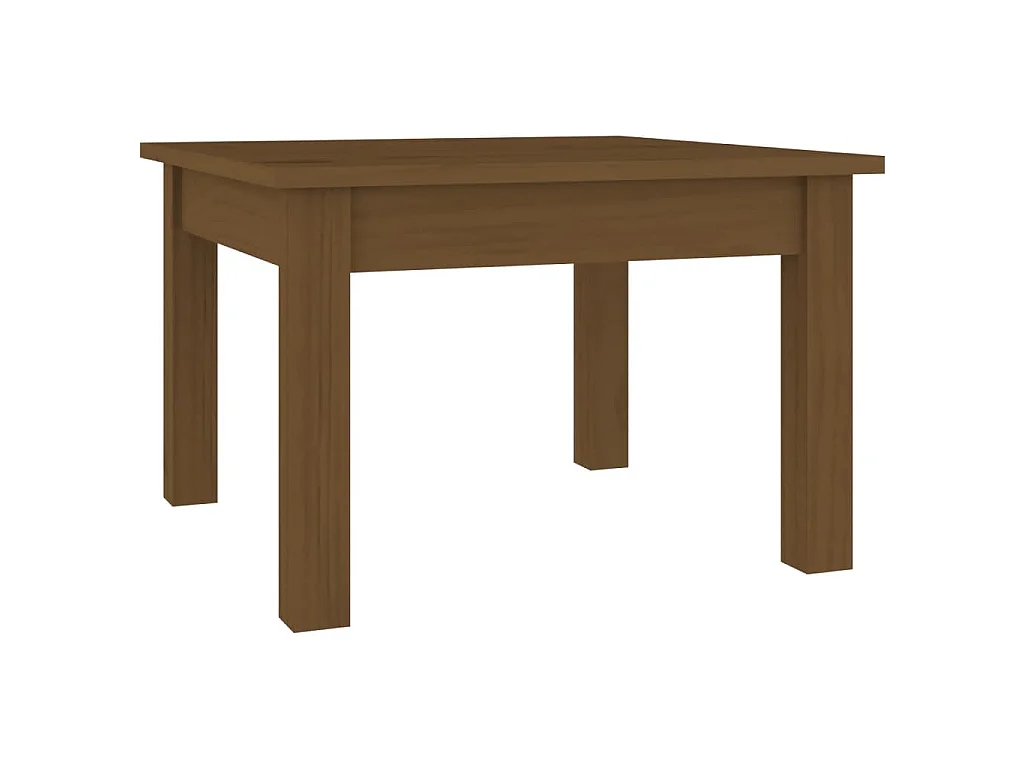 Table basse Marron miel 45x45x30 cm Bois massif de pin