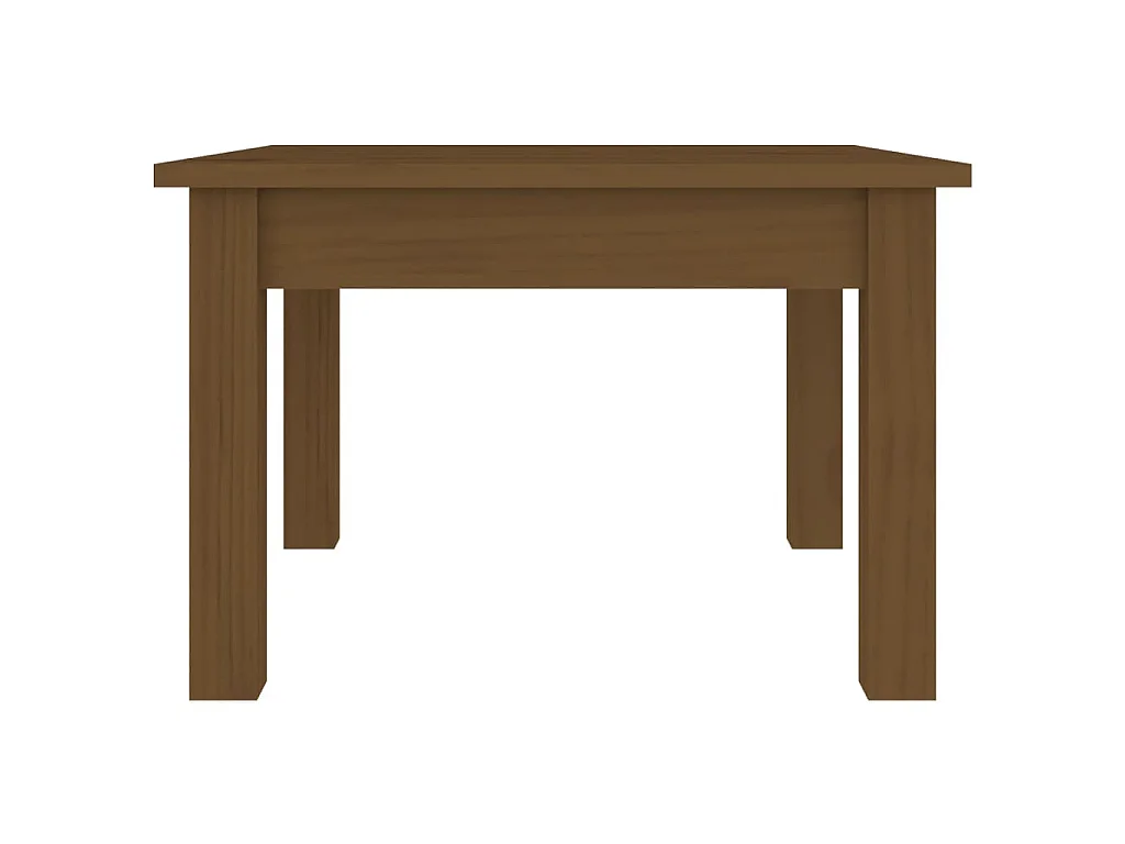 Table basse Marron miel 45x45x30 cm Bois massif de pin