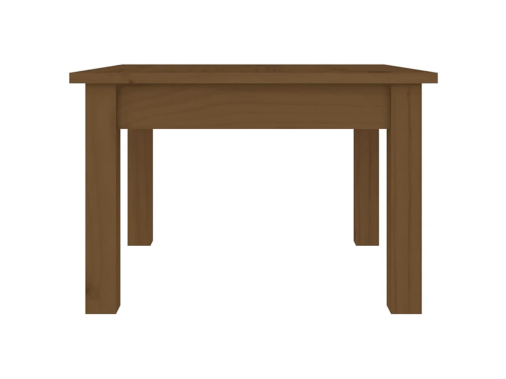 Table basse Marron miel 45x45x30 cm Bois massif de pin