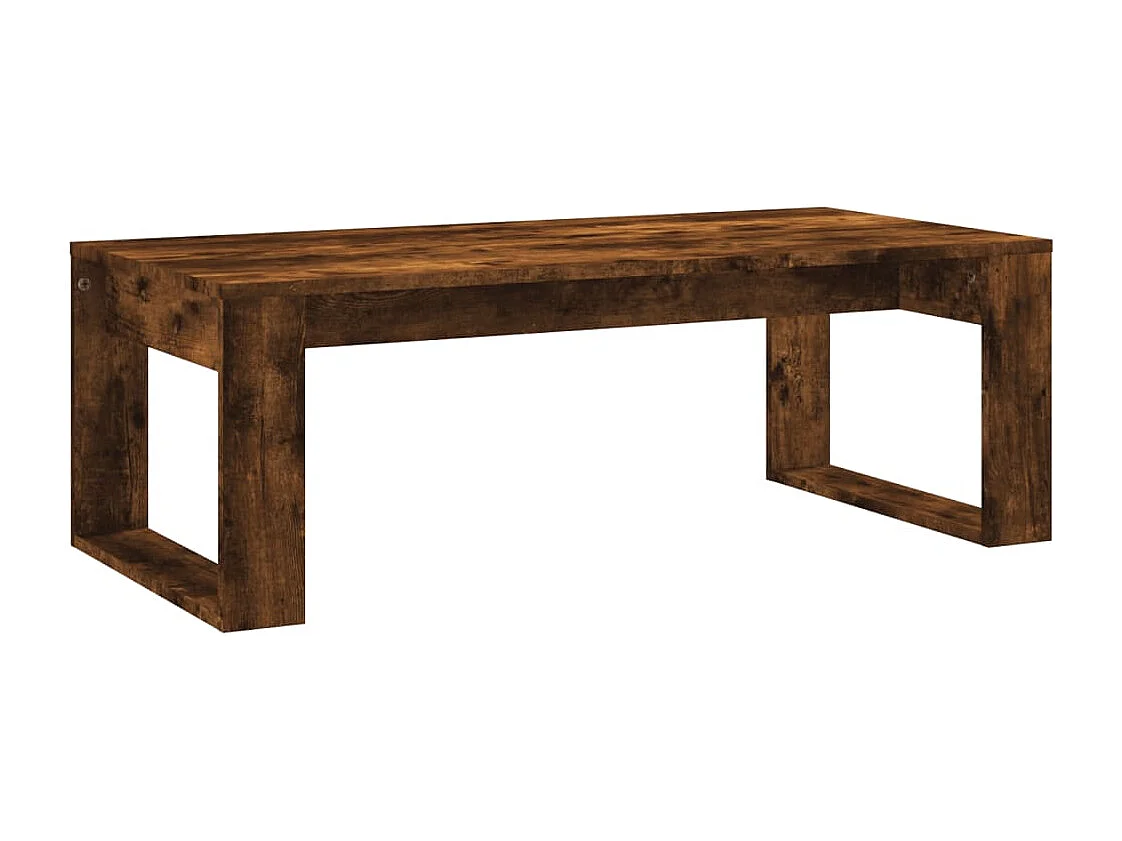 Salontafel 102x50x35 cm bewerkt hout gerookt eikenkleurig
