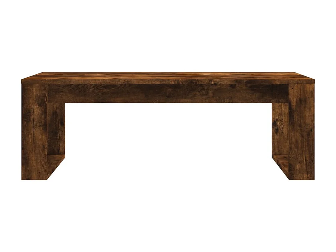 Salontafel 102x50x35 cm bewerkt hout gerookt eikenkleurig