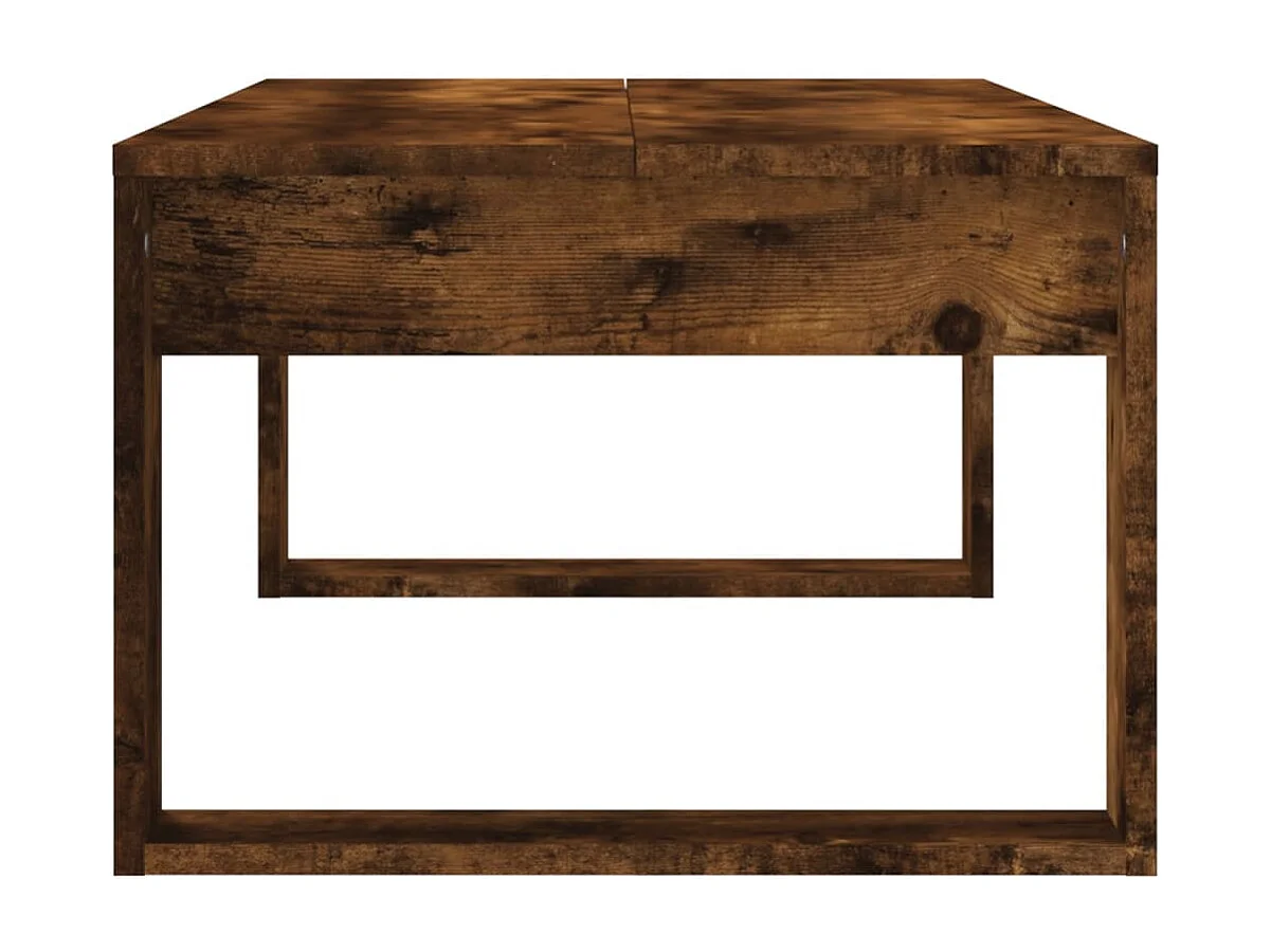 Salontafel 102x50x35 cm bewerkt hout gerookt eikenkleurig