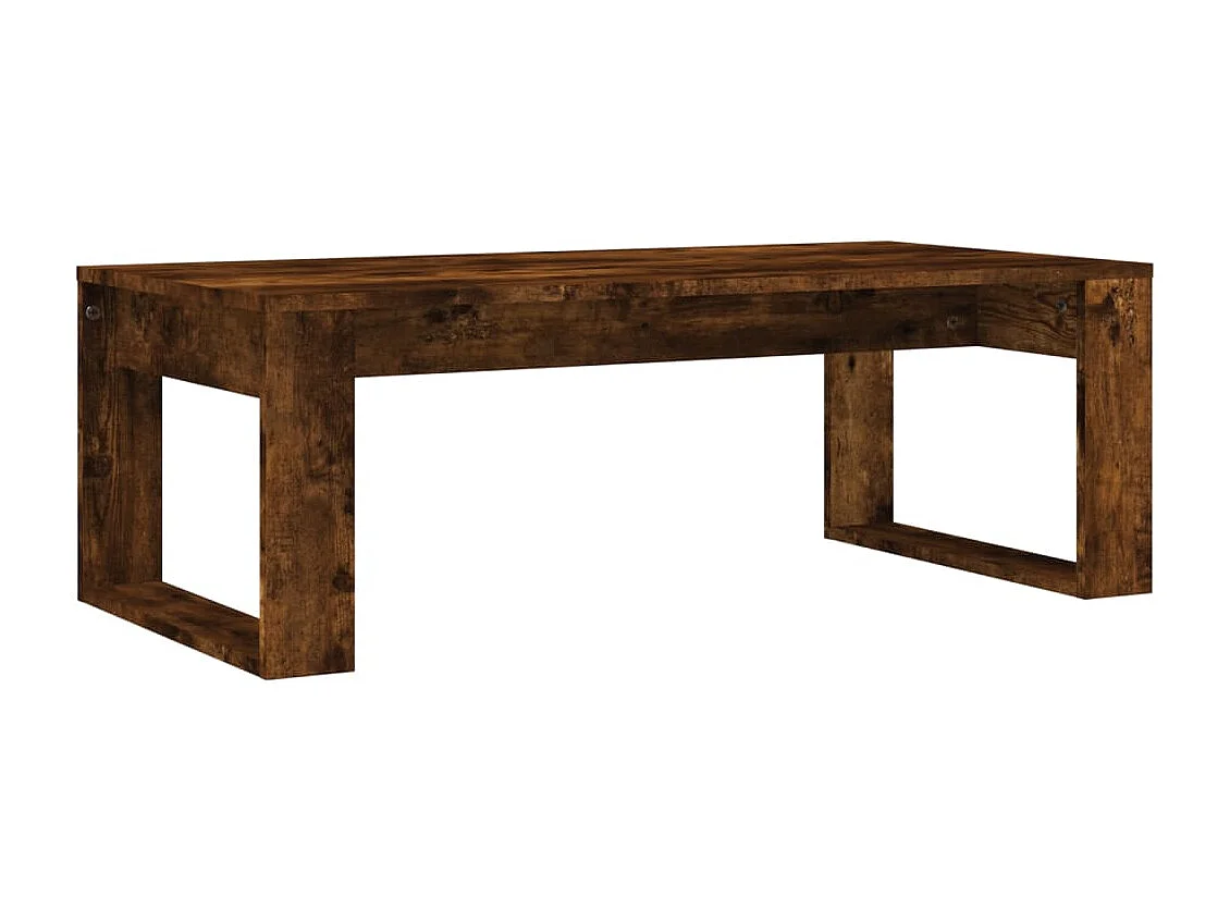 Salontafel 102x50x35 cm bewerkt hout gerookt eikenkleurig
