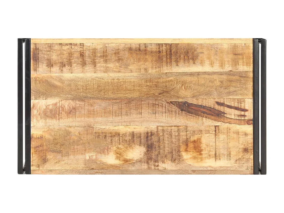 Tavolino da Salotto 100x55x45 cm in Legno di Mango Grezzo