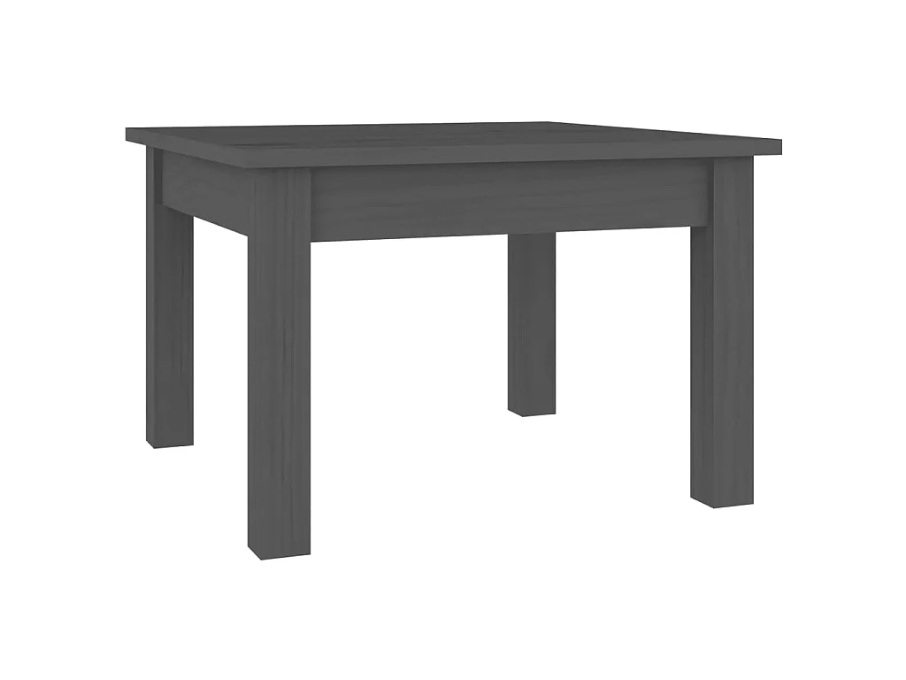 Table basse Gris 45x45x30 cm Bois massif de pin