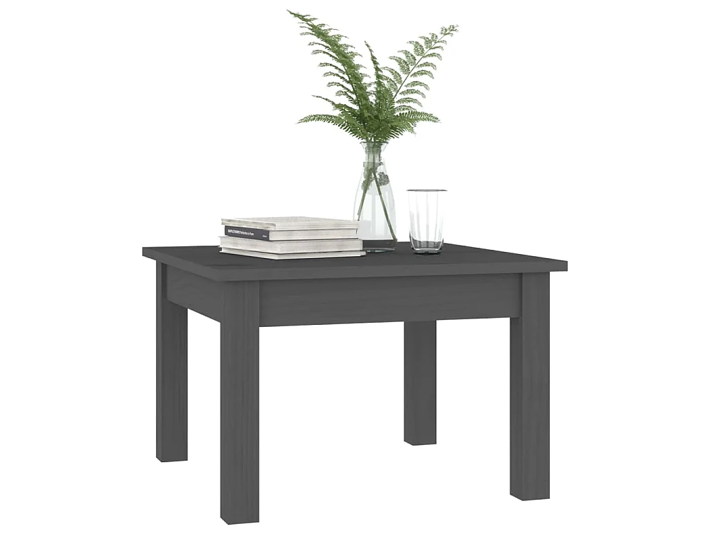 Salontafel 45x45x30 cm massief grenenhout grijs