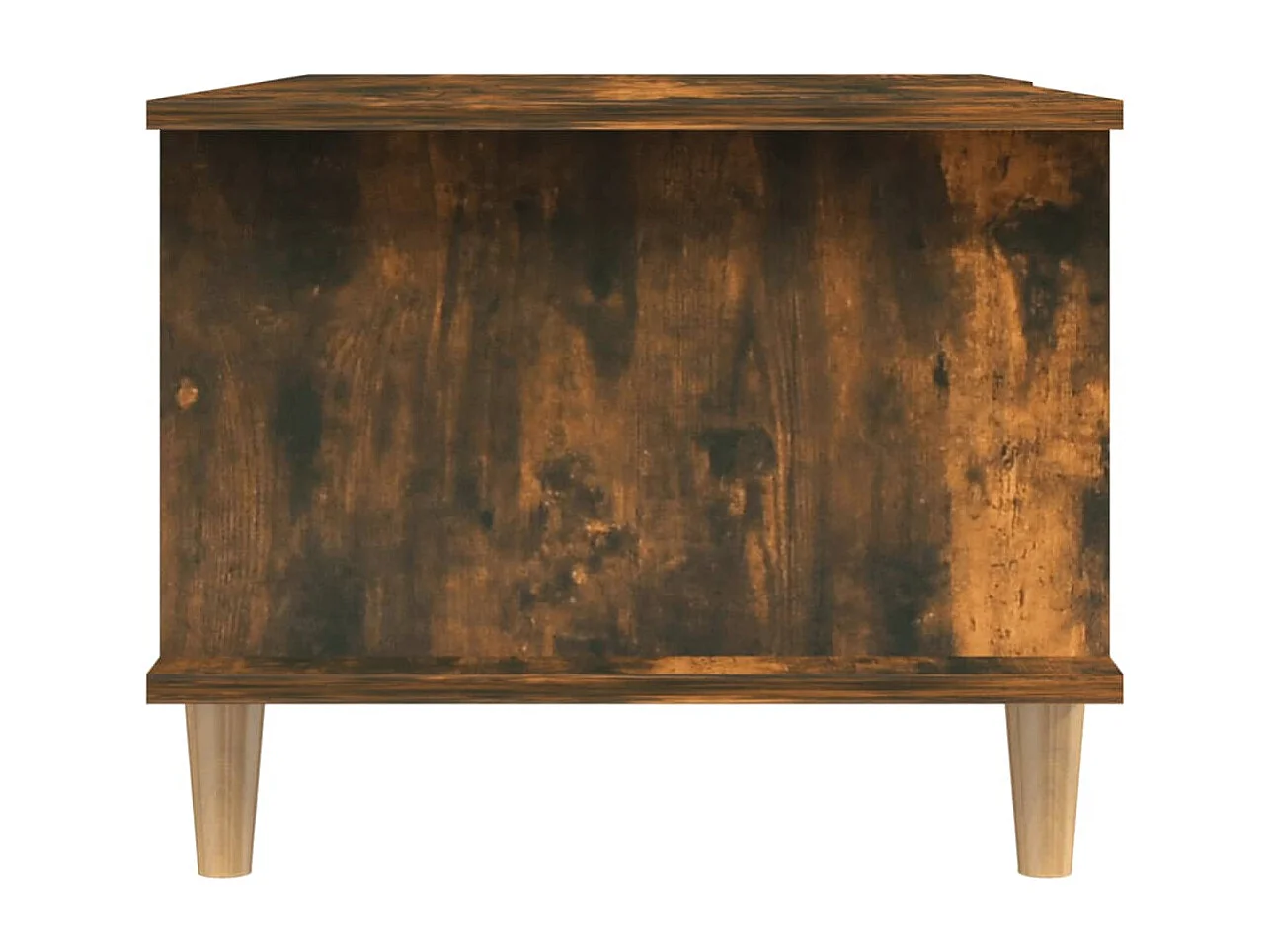 Table basse chêne fumé 90x50x40 cm bois d'ingénierie