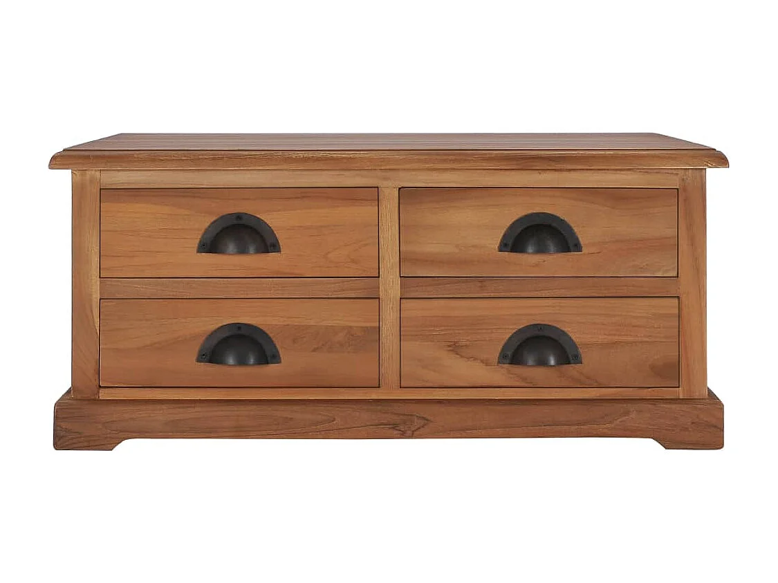 Salontafel 68x68x30 cm massief teakhout