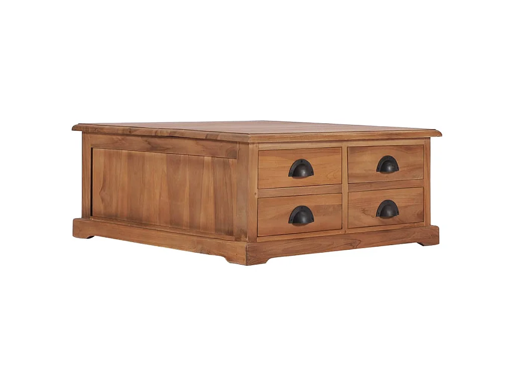 Tavolino da Salotto 68x68x30 cm in Legno Massello di Teak