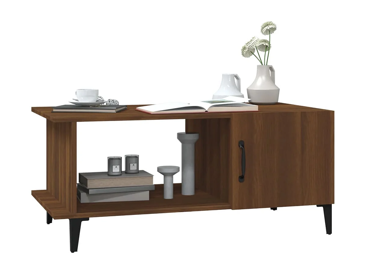 Table basse Chêne marron 90x50x40 cm Bois d'ingénierie