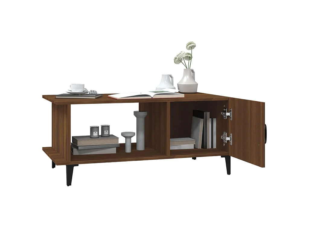 Mesa centro 90x50x40 cm derivados de madeira carvalho castanho