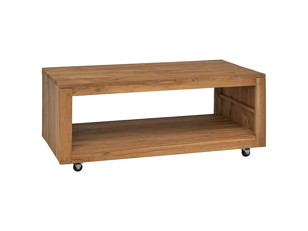 Tavolino da Salotto 110x60x40 cm in Legno Massello di Teak