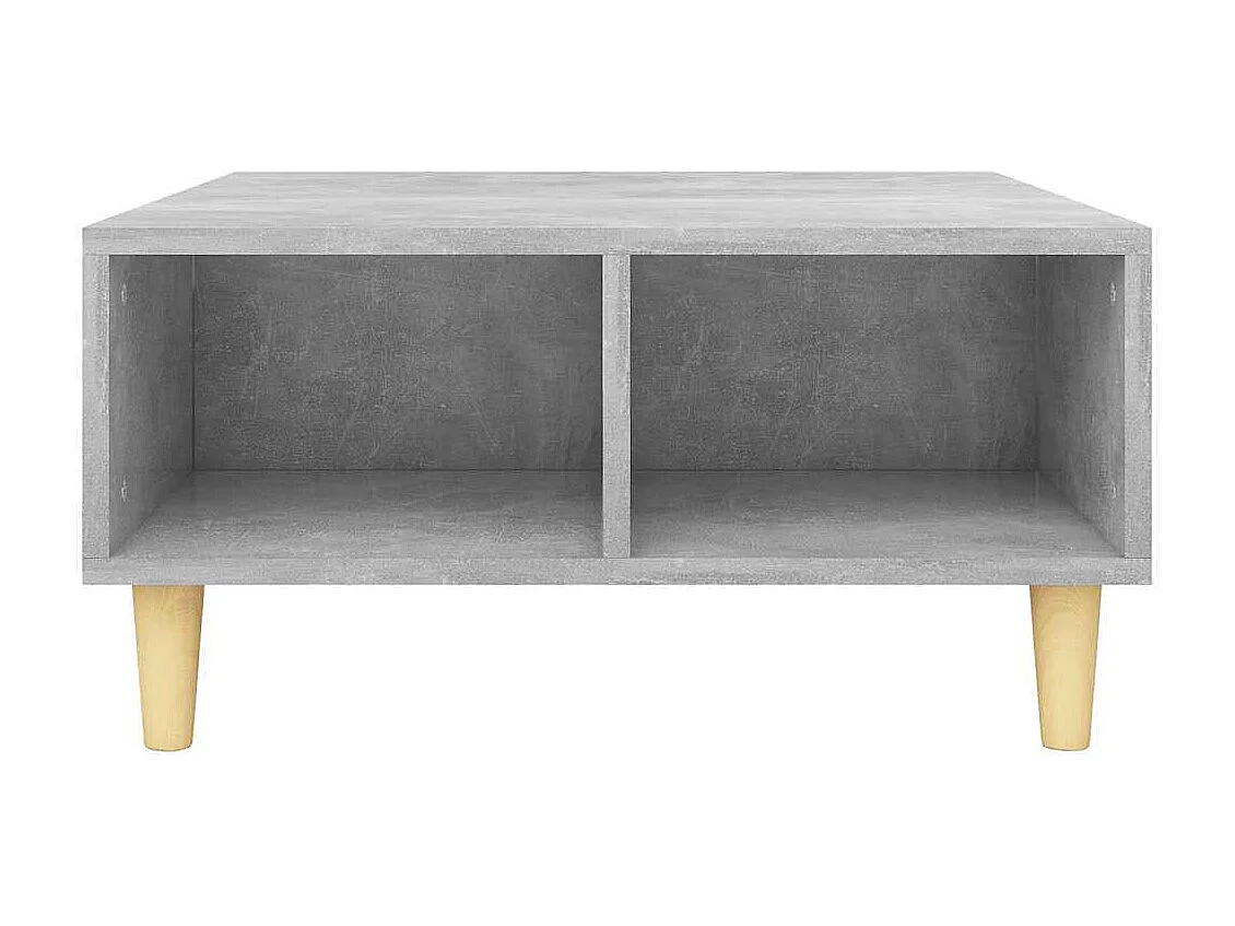 Mesa de centro 60x60x30 cm derivados de madeira cinza cimento