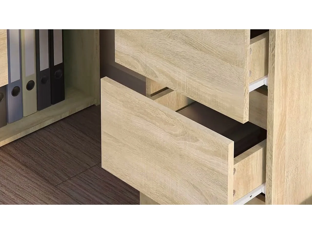 Bureau d'angle Chêne sonoma 145x100x76 cm Bois d'ingénierie