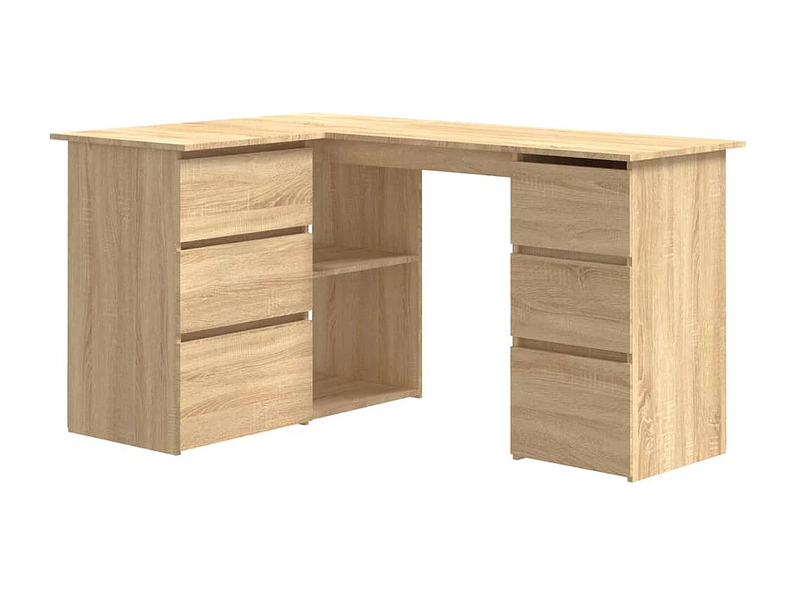 Eckschreibtisch Sonoma-Eiche 145x100x76 cm Holzwerkstoff