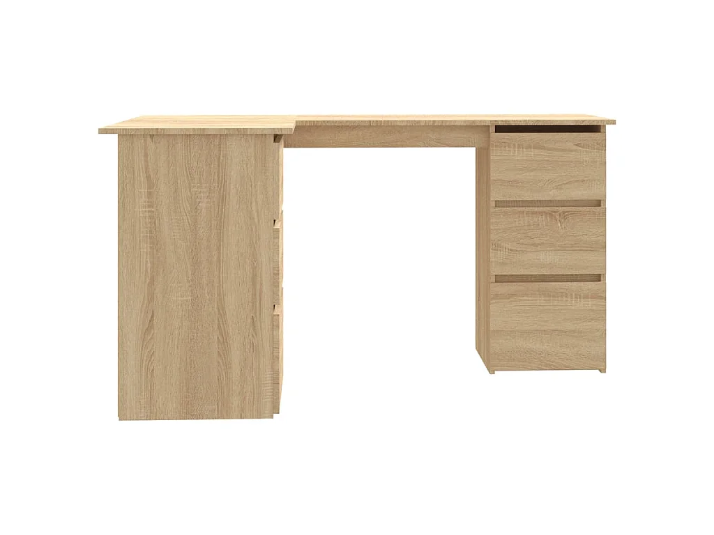 Bureau d'angle Chêne sonoma 145x100x76 cm Bois d'ingénierie