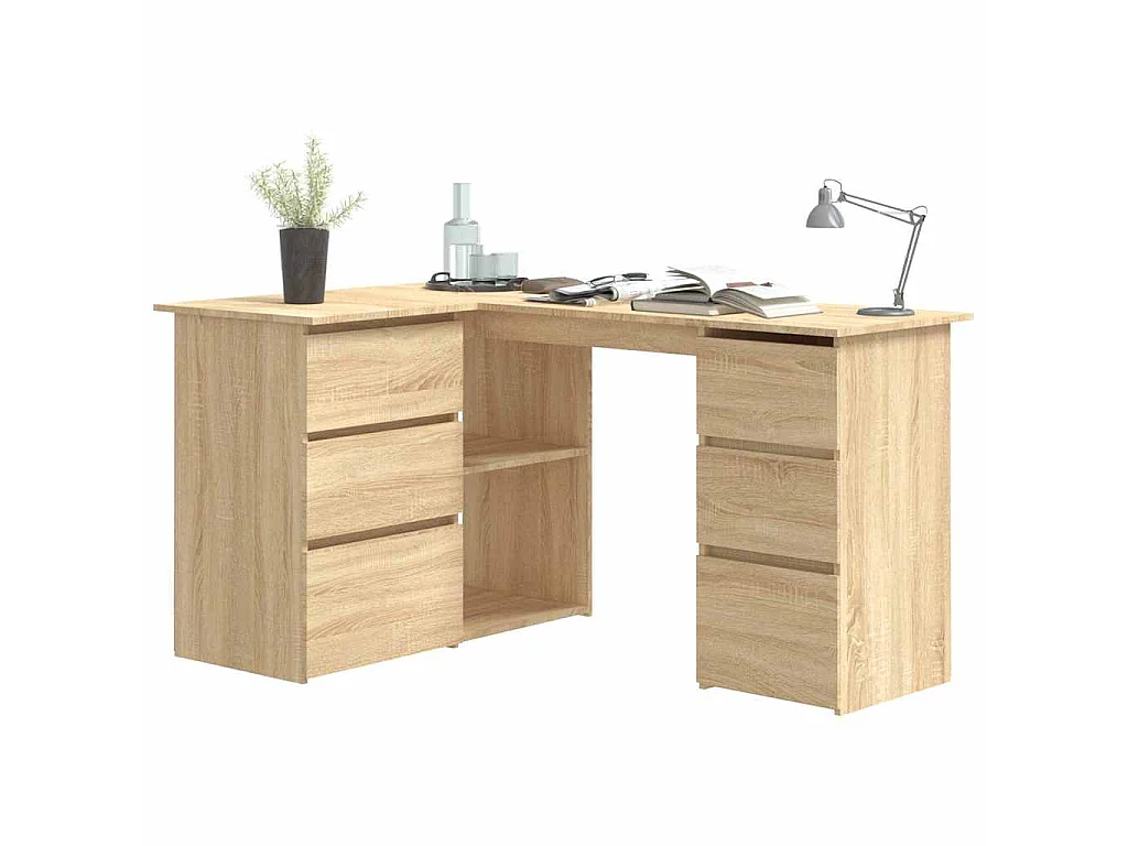 Eckschreibtisch Sonoma-Eiche 145x100x76 cm Holzwerkstoff