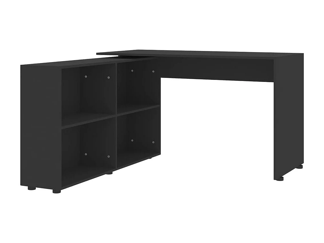 Eckschreibtisch Schwarz Holzwerkstoff