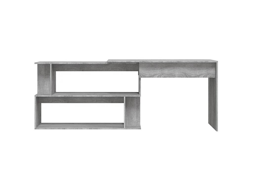 Bureau d'angle Sonoma gris 200x50x76 cm Bois d'ingénierie