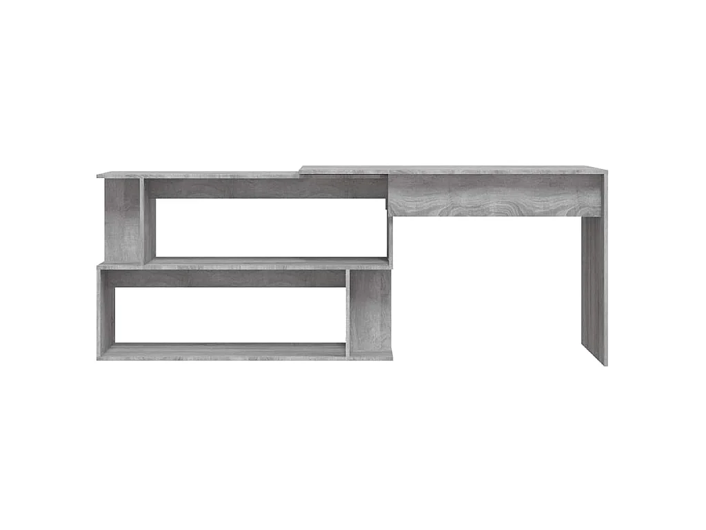 Hoekbureau 200x50x76 cm bewerkt hout grijs sonoma eiken