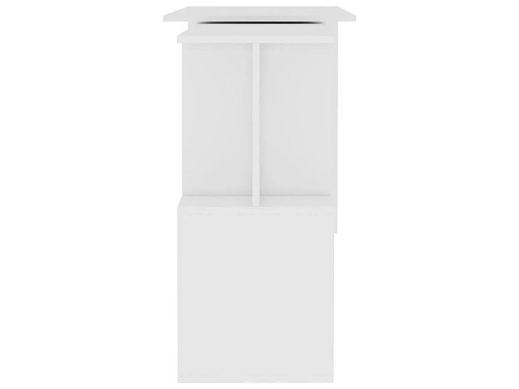 Bureau d'angle Blanc 200x50x76 cm Bois d'ingénierie