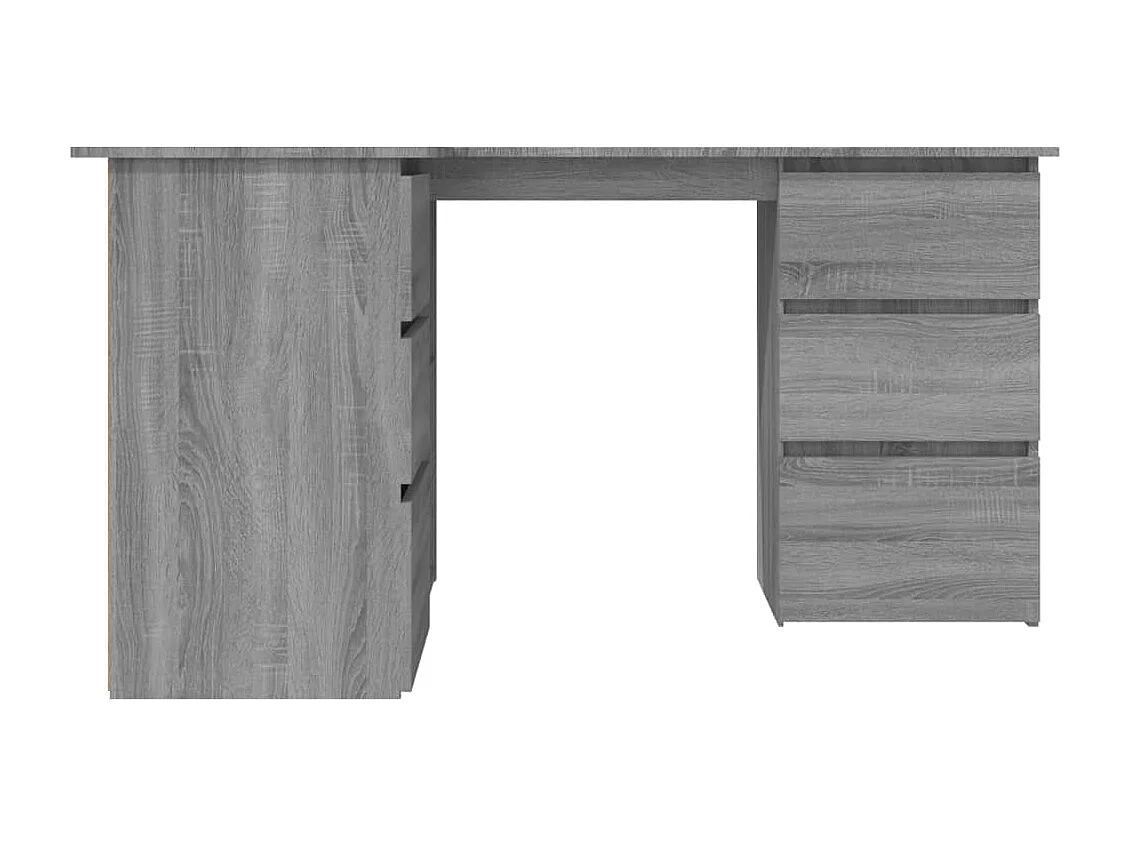 Bureau d'angle Sonoma gris 145x100x76 cm Bois d'ingénierie
