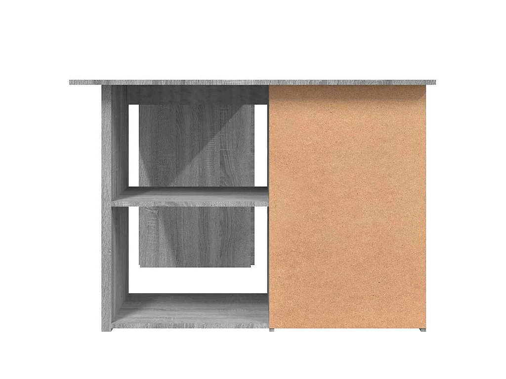 Hoekbureau 145x100x76 cm bewerkt hout grijs sonoma eikenkleurig