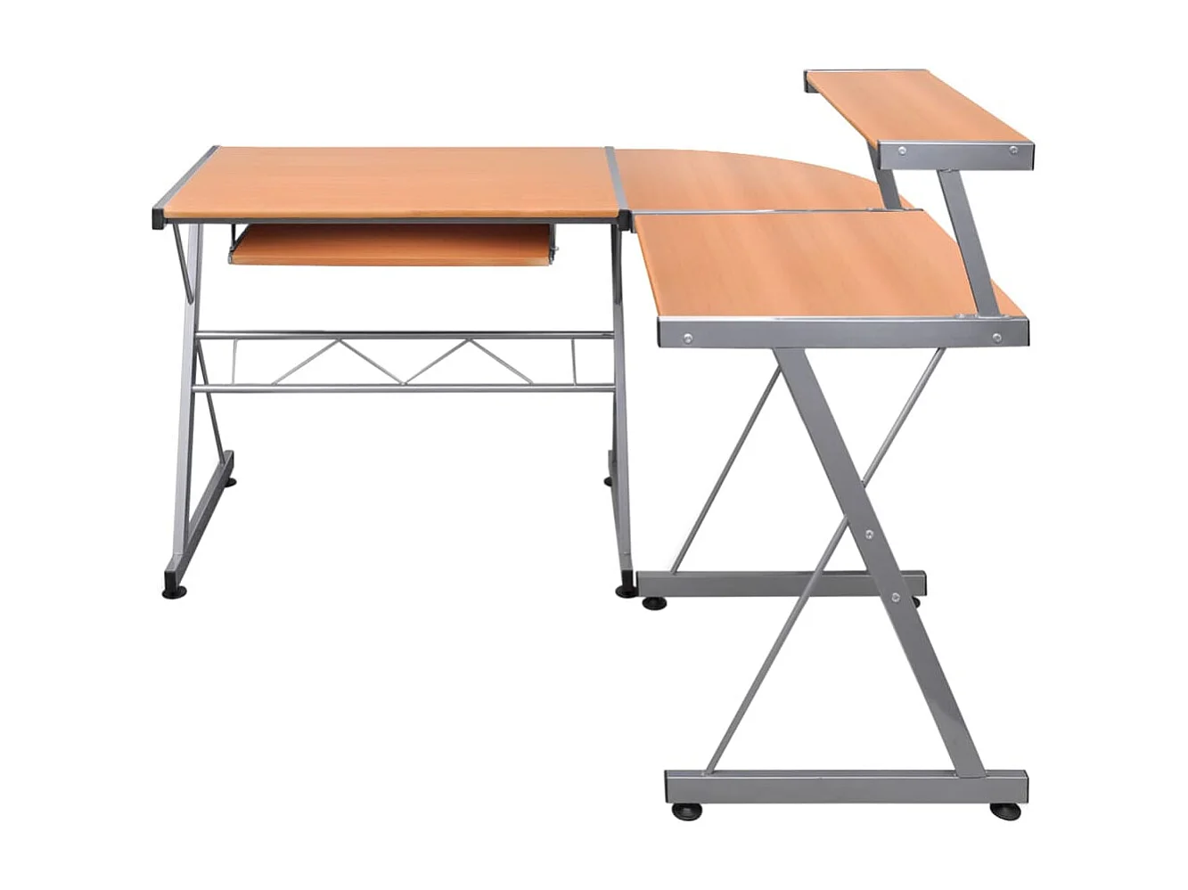 Eck-Computertisch Braun 132x112x99 cm Holzwerkstoff