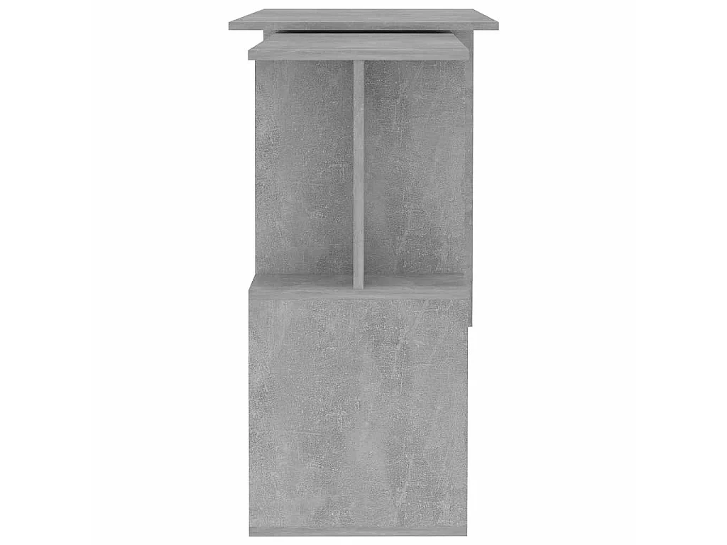 Bureau d'angle Gris béton 200x50x76 cm Bois d’ingénierie