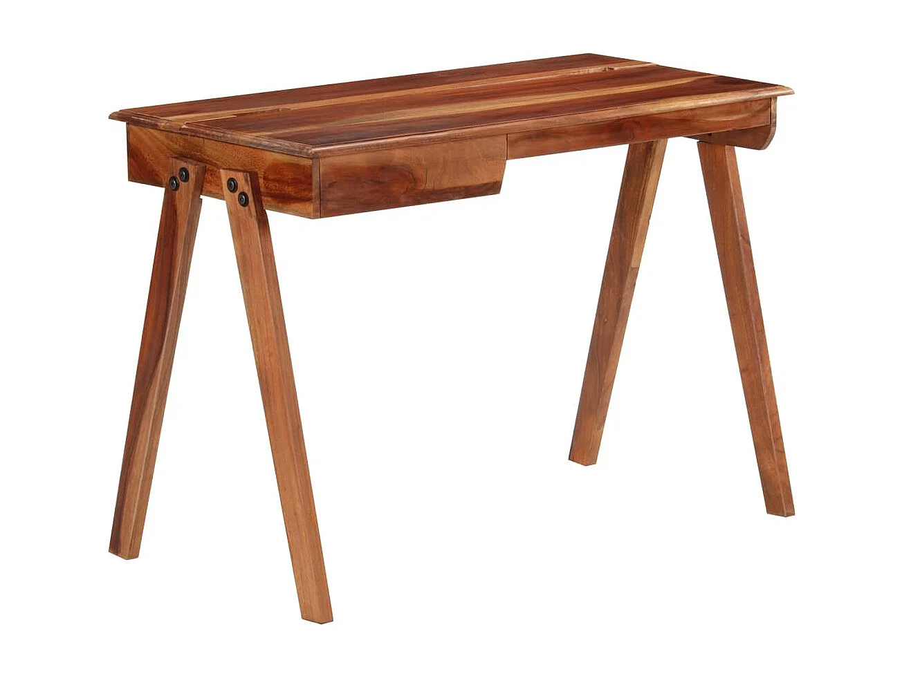 Bureau avec tiroir 110x50x77 cm bois d'acacia massif