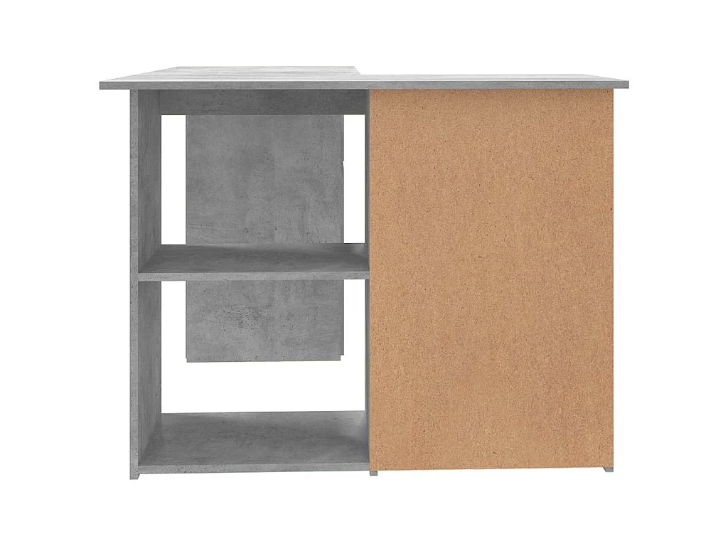 Eckschreibtisch Betongrau 145x100x76 cm Holzwerkstoff
