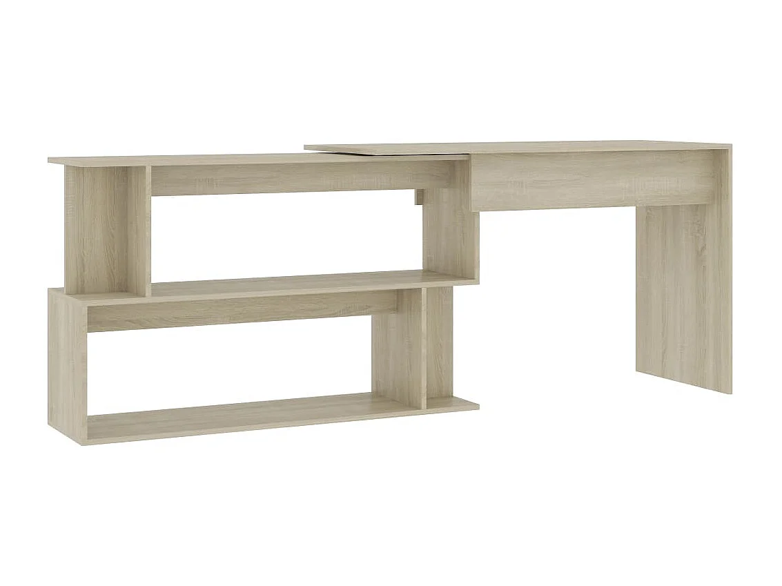 Bureau d'angle Chêne sonoma 200x50x76 cm Bois d’ingénierie