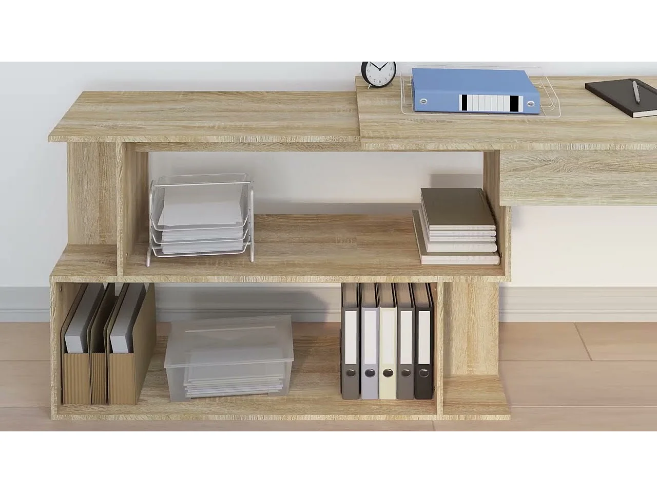 Bureau d'angle Chêne sonoma 200x50x76 cm Bois d’ingénierie