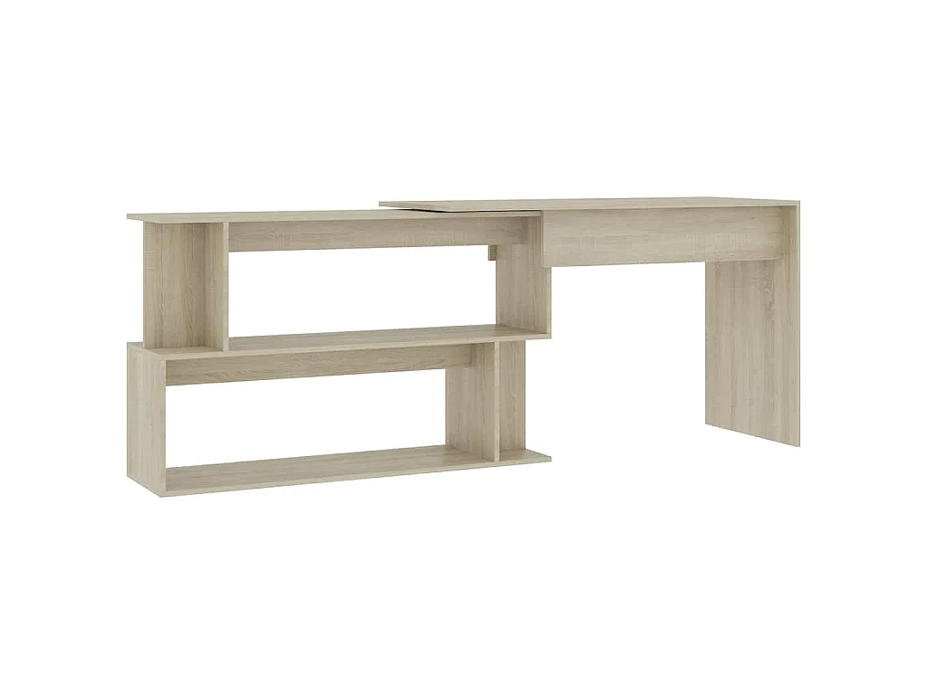 Bureau d'angle Chêne sonoma 200x50x76 cm Bois d’ingénierie