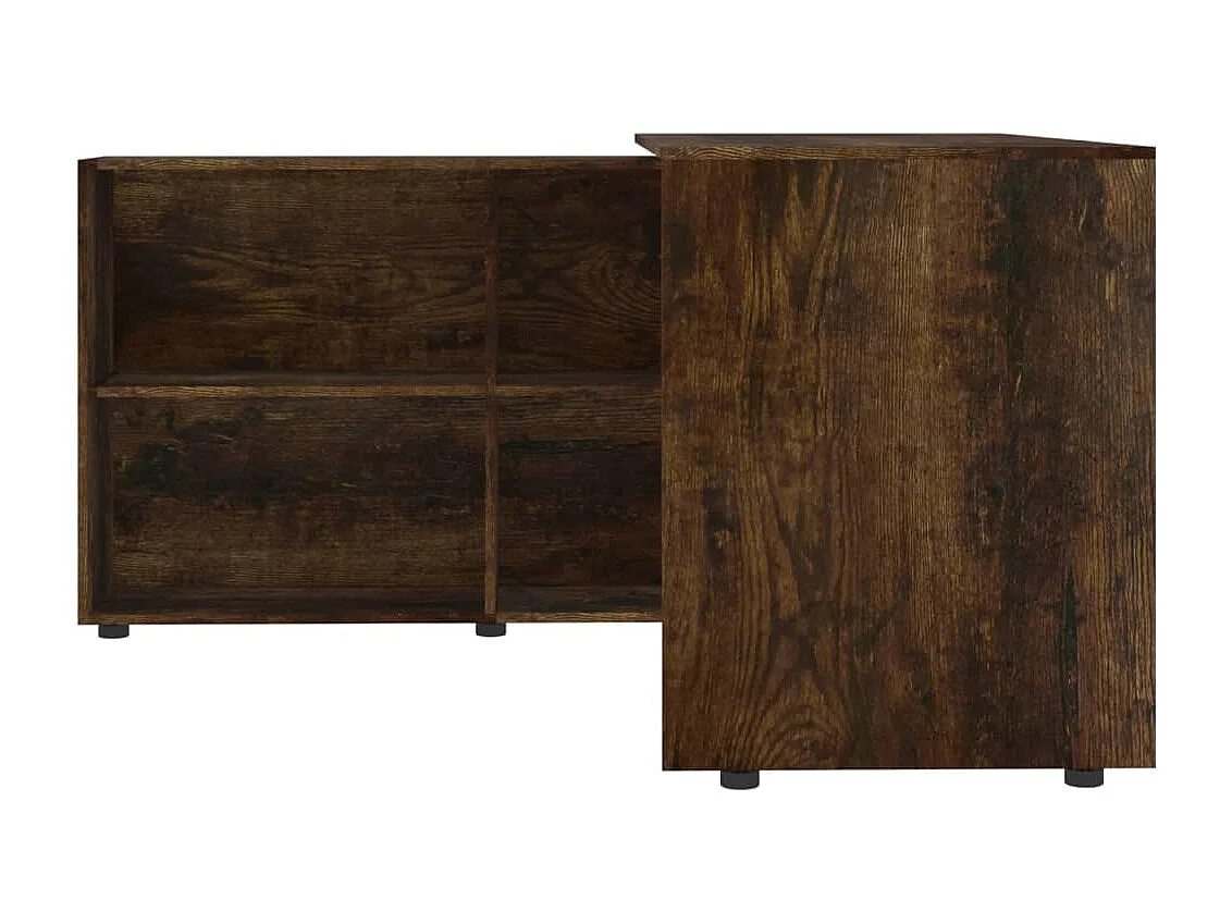 Bureau d'angle Chêne fumé Bois d'ingénierie