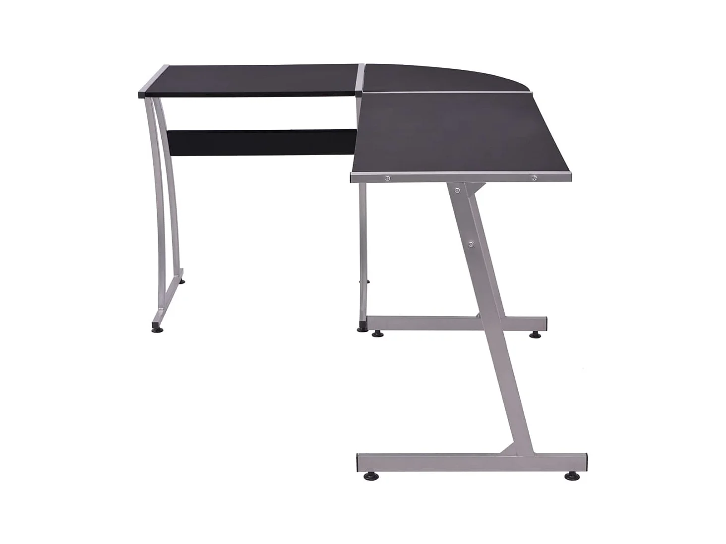 Bureau d'angle en forme de L Noir