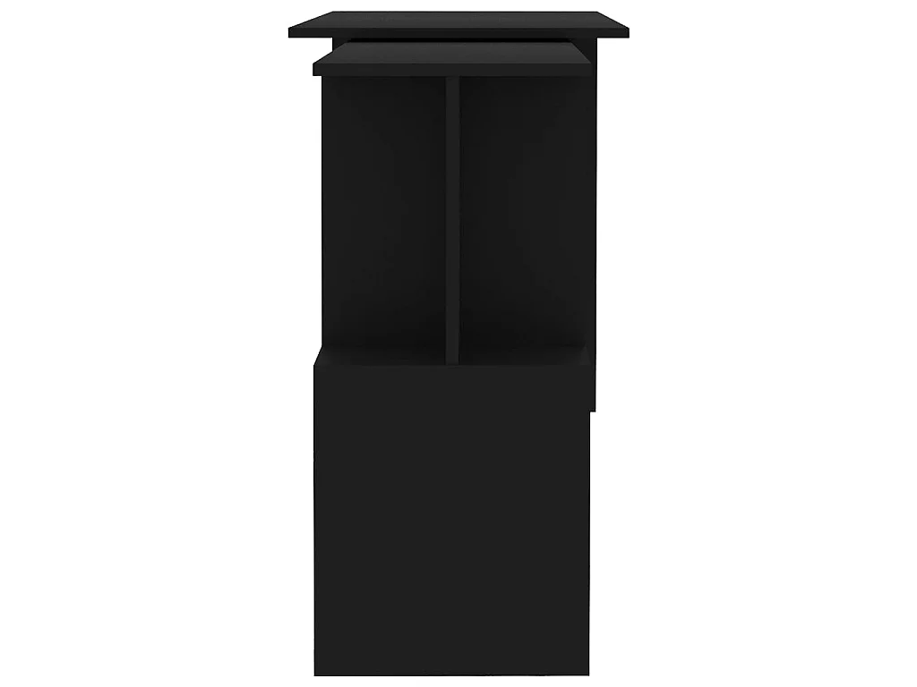 Hoekbureau 200x50x76 cm bewerkt hout zwart